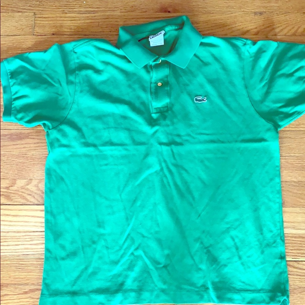 Green Lacoste polo size 5 men’s shirt